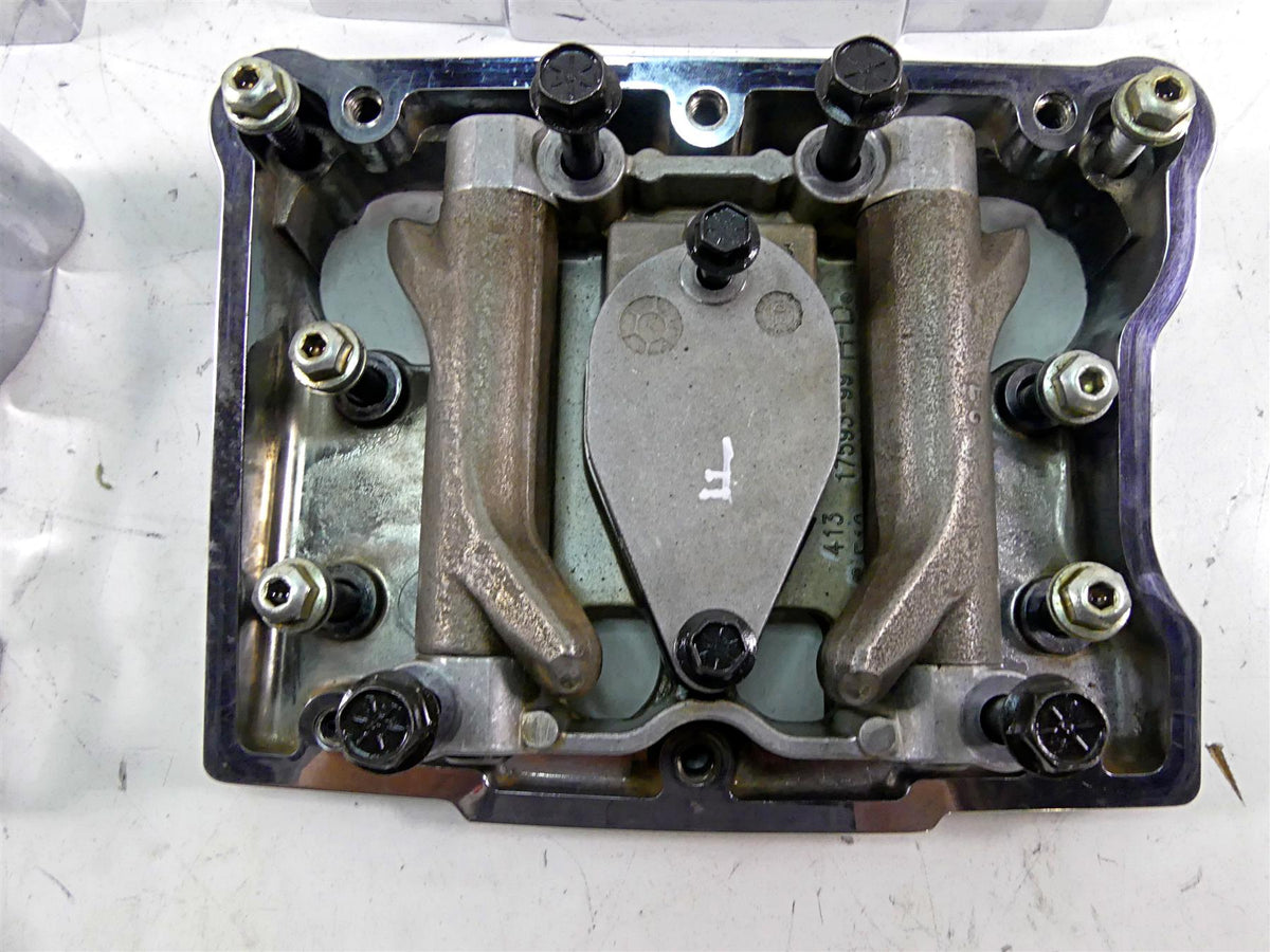 2002 Harley Touring FLHTC Electra Glide Rocker Box Chrome Valve Cover 17543-99 {{ shop.shopifyCountryName }} - Mototech271