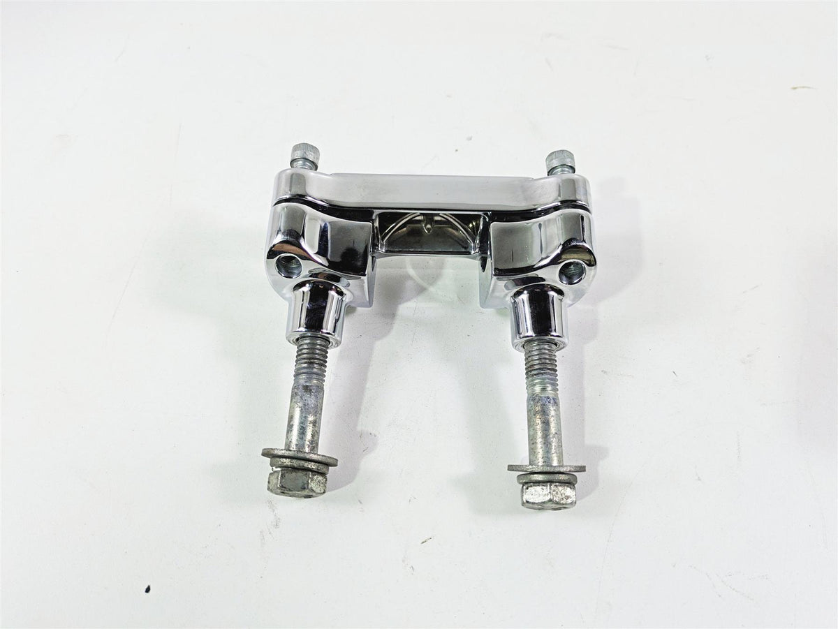 2004 Harley Softail FXSTDI Deuce Chrome Short Handlebar Riser Holder Set {{ shop.shopifyCountryName }} - Mototech271