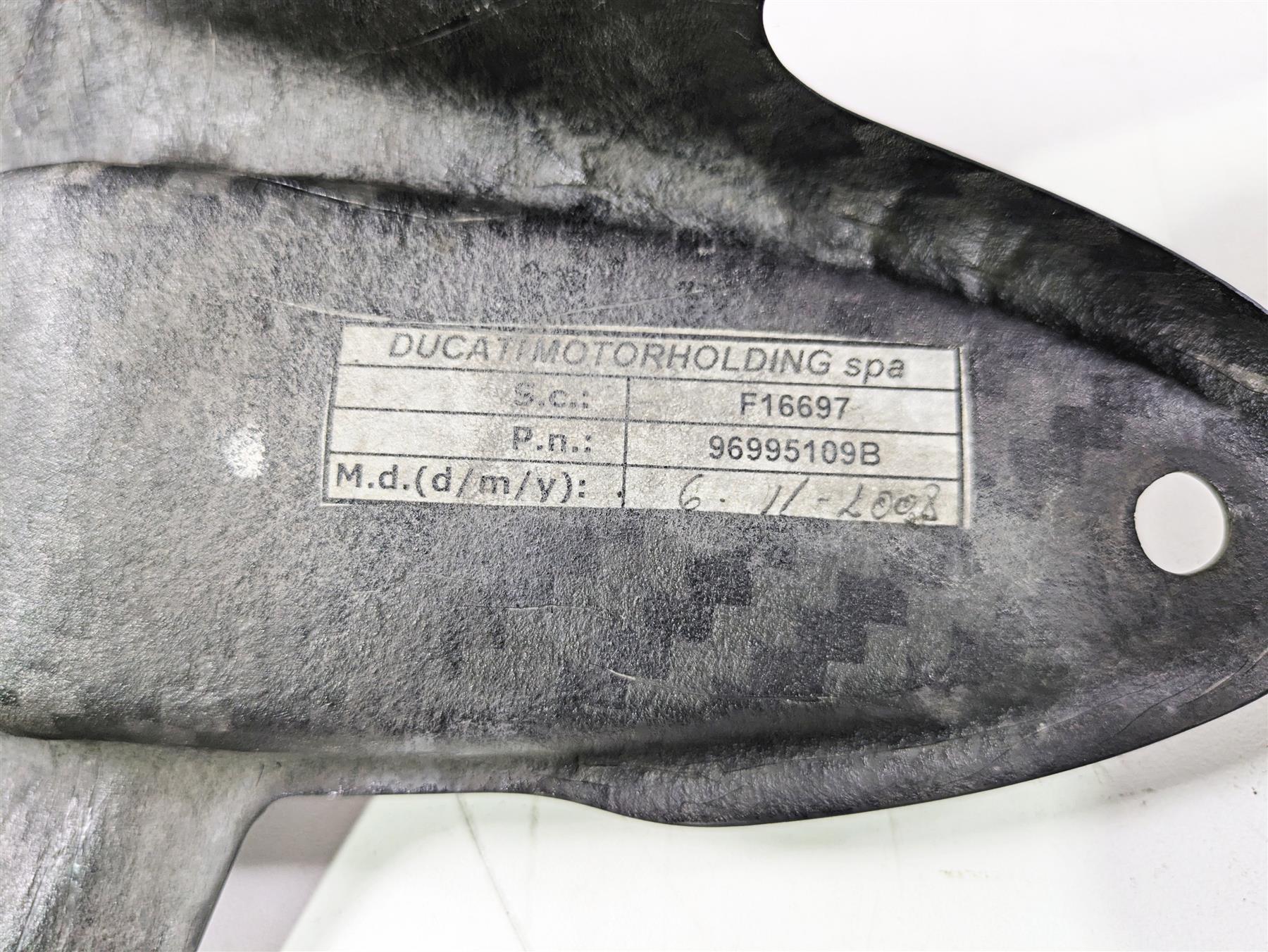 2009 Ducati Monster 1100 S Rear Carbon Fiber Fender Mud Flap 96995109B {{ shop.shopifyCountryName }} - Mototech271