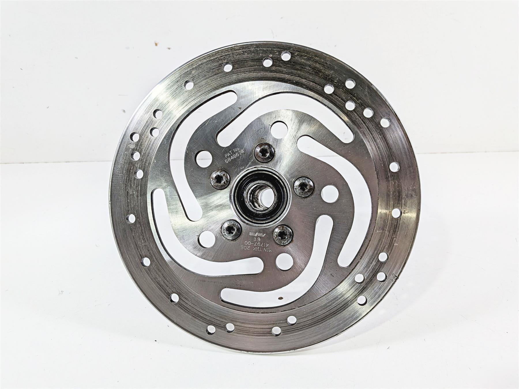 2007 Harley Dyna FXDB Street Bob Rear Wheel Hub Spoke 17" + Rotor 40979-06B {{ shop.shopifyCountryName }} - Mototech271
