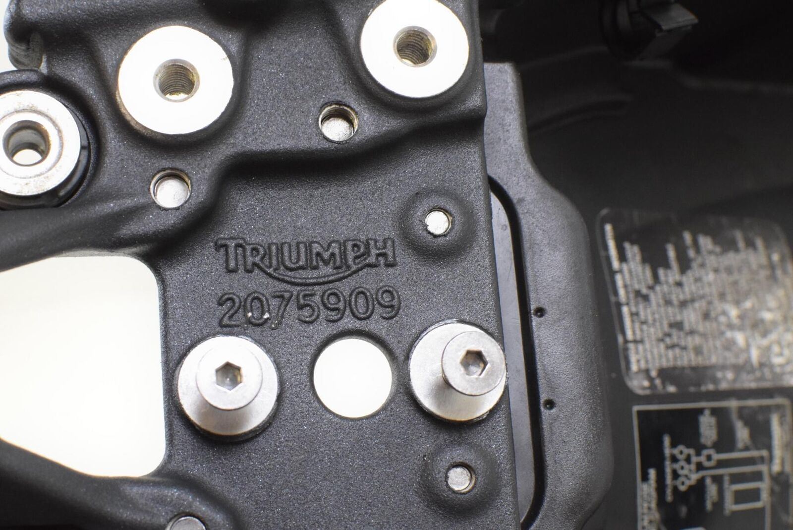2011 Triumph Speed Triple 1050 Rear Subframe Sub Frame Inner Fender T2075900 {{ shop.shopifyCountryName }} - Mototech271
