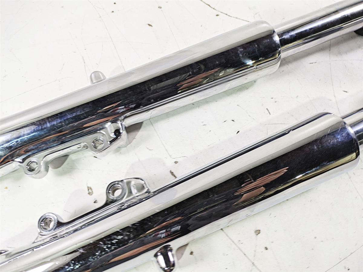 2003 Harley Touring FLHTCUI E-Glide 100th Chrome Front Fork Legs 41mm 46495-02A {{ shop.shopifyCountryName }} - Mototech271