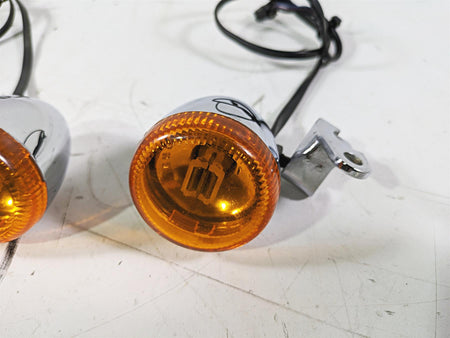 2012 Harley FLD Dyna Switchback Chrome Front Turn Signal Blinker Set 68972-00 {{ shop.shopifyCountryName }} - Mototech271