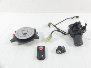 2015 Ducati Diavel Carbon Red Hands Free Ignition Switch Key Cap Set 59821232A