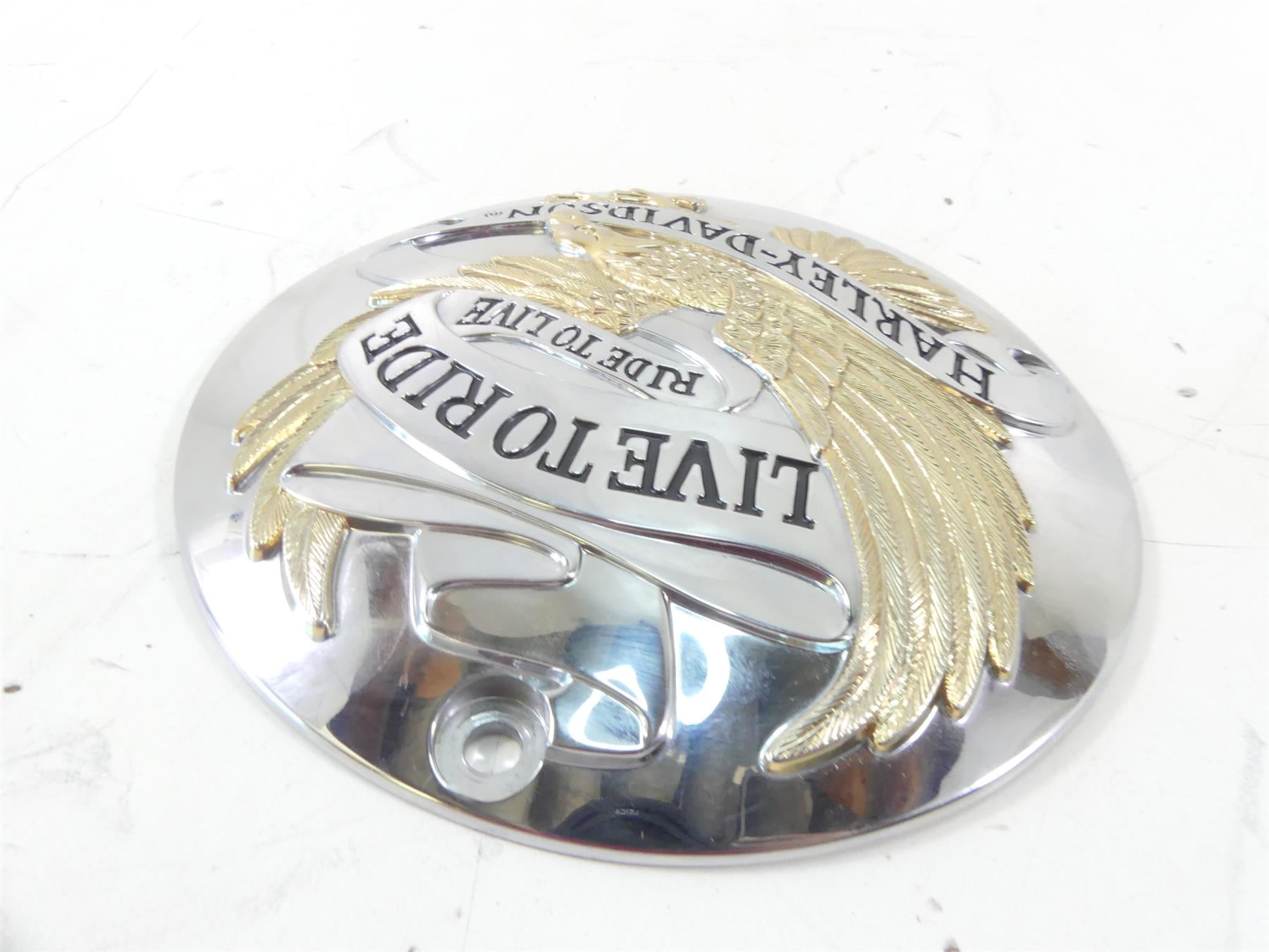 1997 Harley Dyna FXDS Super Glide Conv Outer Primary Cover Emblem Set 25414-70B {{ shop.shopifyCountryName }} - Mototech271