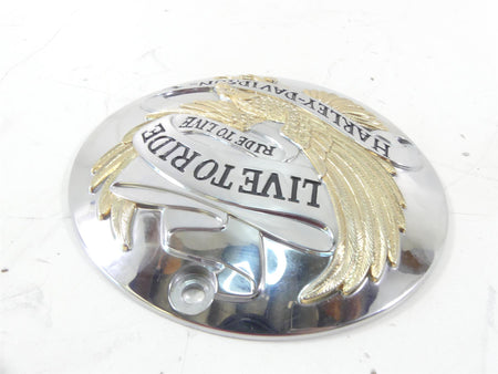 1997 Harley Dyna FXDS Super Glide Conv Outer Primary Cover Emblem Set 25414-70B {{ shop.shopifyCountryName }} - Mototech271