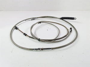 2016 Harley FXDF Dyna Fat Bob Front Brake Line & Clutch Cable 16" Ape Hanger