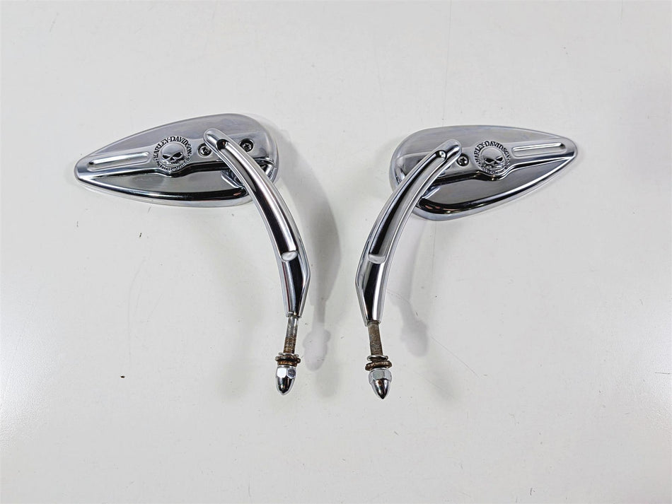 2014 Harley Touring FLHTK Electra Glide Willie G Teardrop Chrome Mirror 56000394-Mototech271