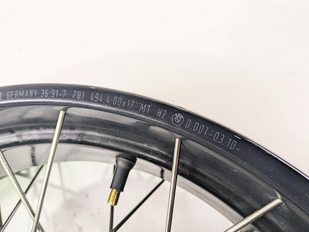 2010 BMW R1200GS K25 Rear Wheel Rim 17x4 Spoke Black Straight 36318553004 {{ shop.shopifyCountryName }} - Mototech271
