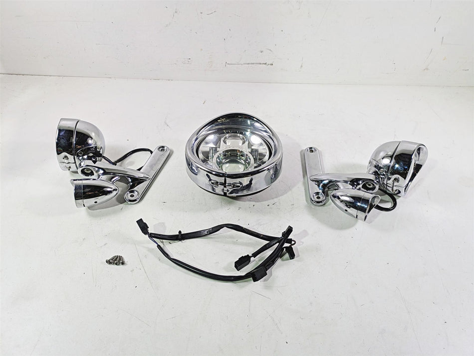 2011 Harley Touring FLHTCUSE CVO E-Glide Front Spot Head Light Blinkers 69560-06 {{ shop.shopifyCountryName }} - Mototech271