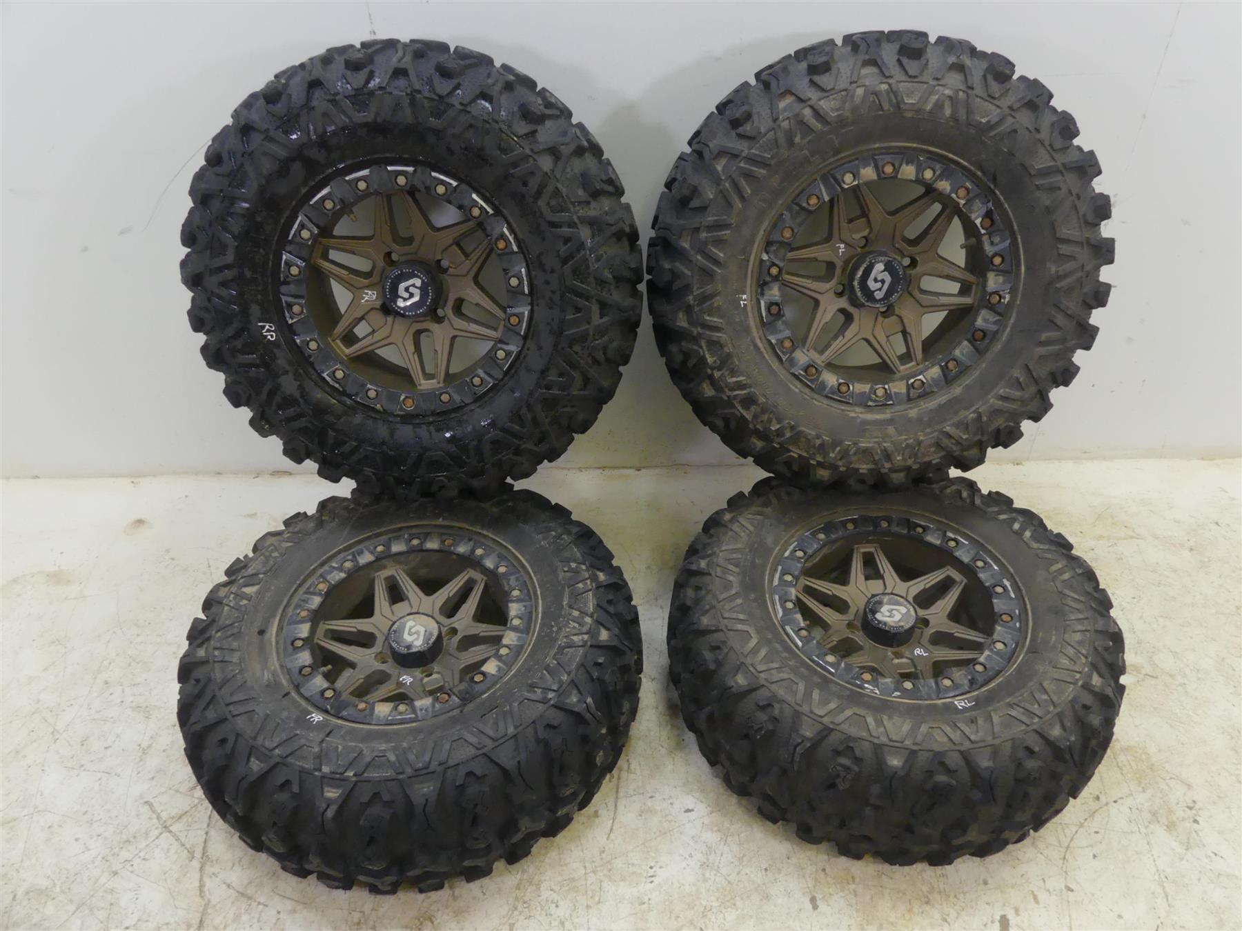 2016 Yamaha YXZ1000 R EPS SE Sedona Split 6 Beadlock Wheel Rim 14x7 4x115 Set