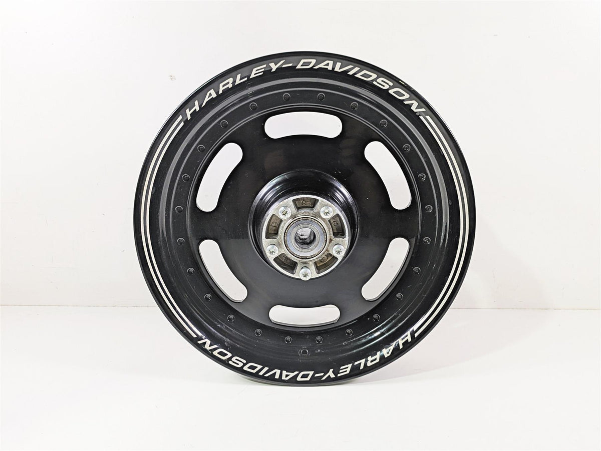 2014 Harley FXDF Dyna Fat Bob Front Wheel Rim 16x3 Black Straight 43300254 {{ shop.shopifyCountryName }} - Mototech271