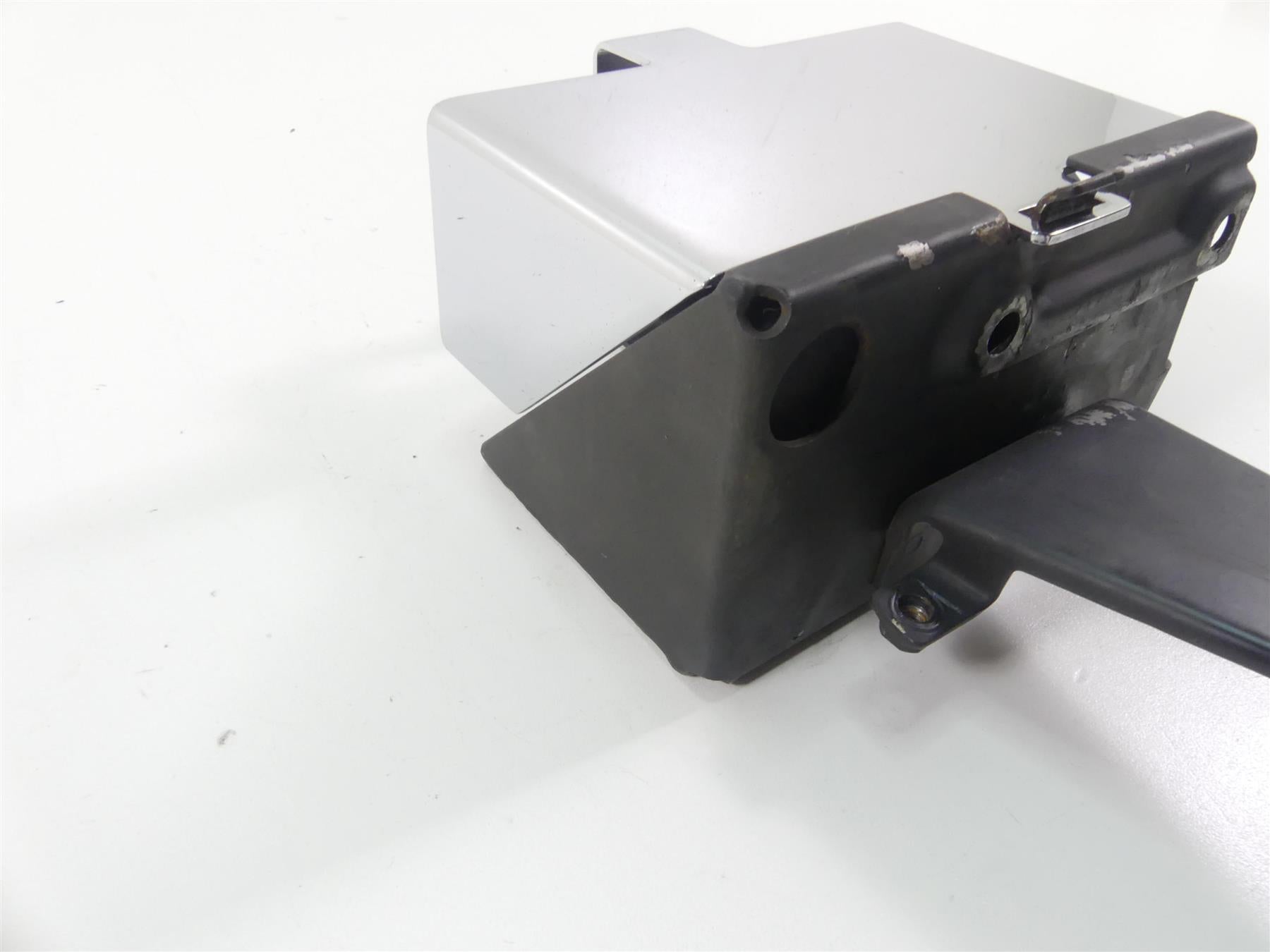 2002 Triumph Bonneville America Battery Box & Chrome Cover Lid Holder A9750011 {{ shop.shopifyCountryName }} - Mototech271