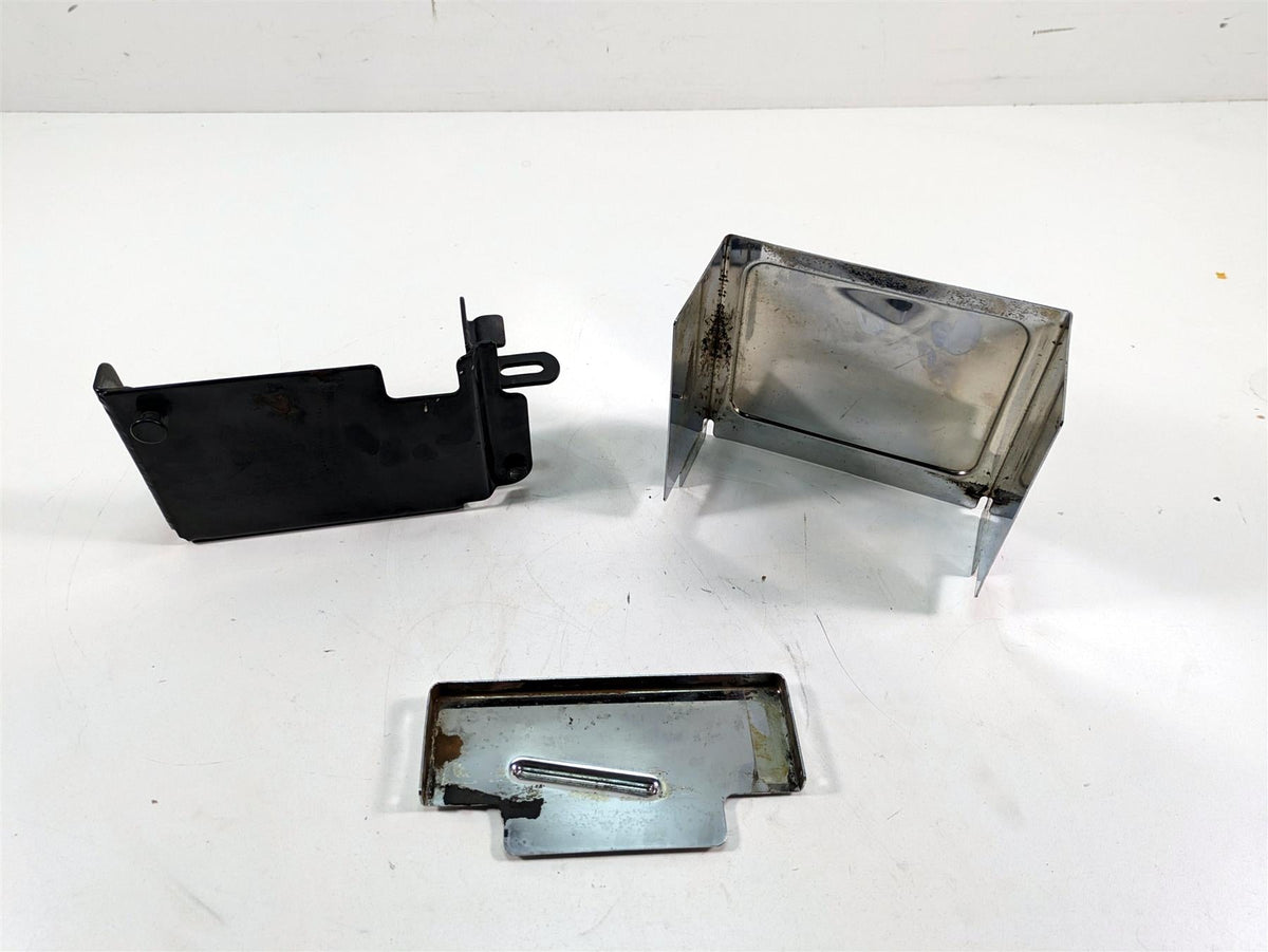 2000 Harley Dyna FXDL Low Rider Battery Box Tray & Chrome Cover 66375-97 {{ shop.shopifyCountryName }} - Mototech271