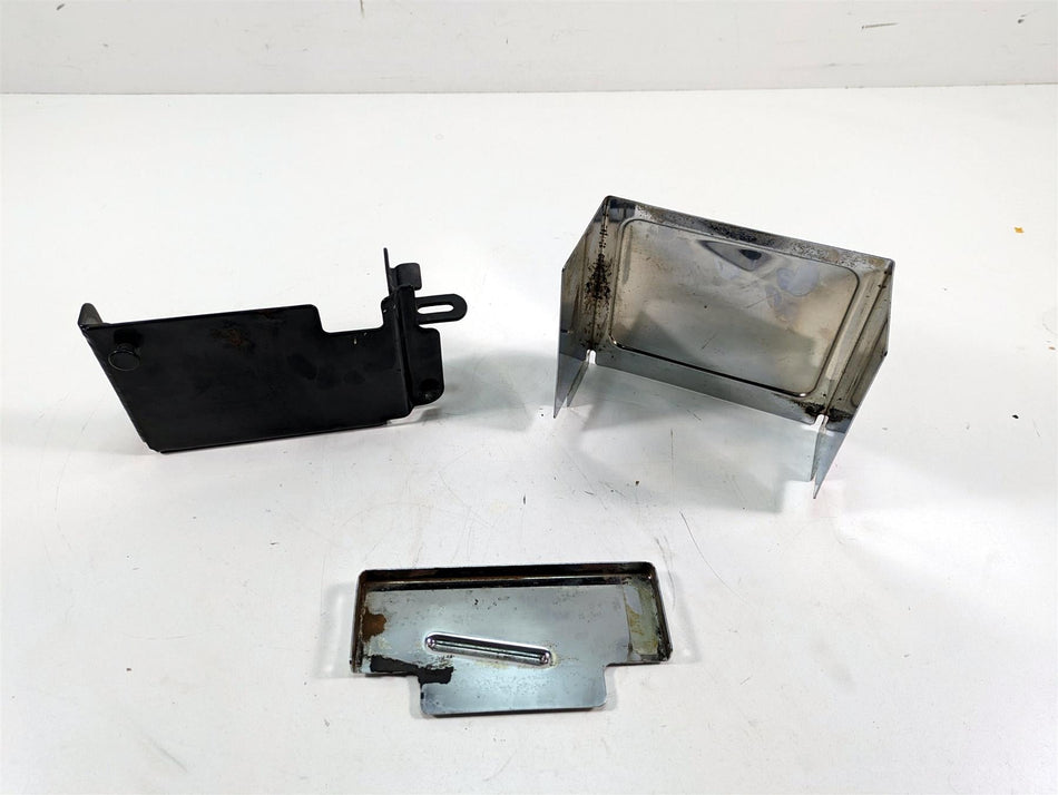 2000 Harley Dyna FXDL Low Rider Battery Box Tray & Chrome Cover 66375-97 {{ shop.shopifyCountryName }} - Mototech271
