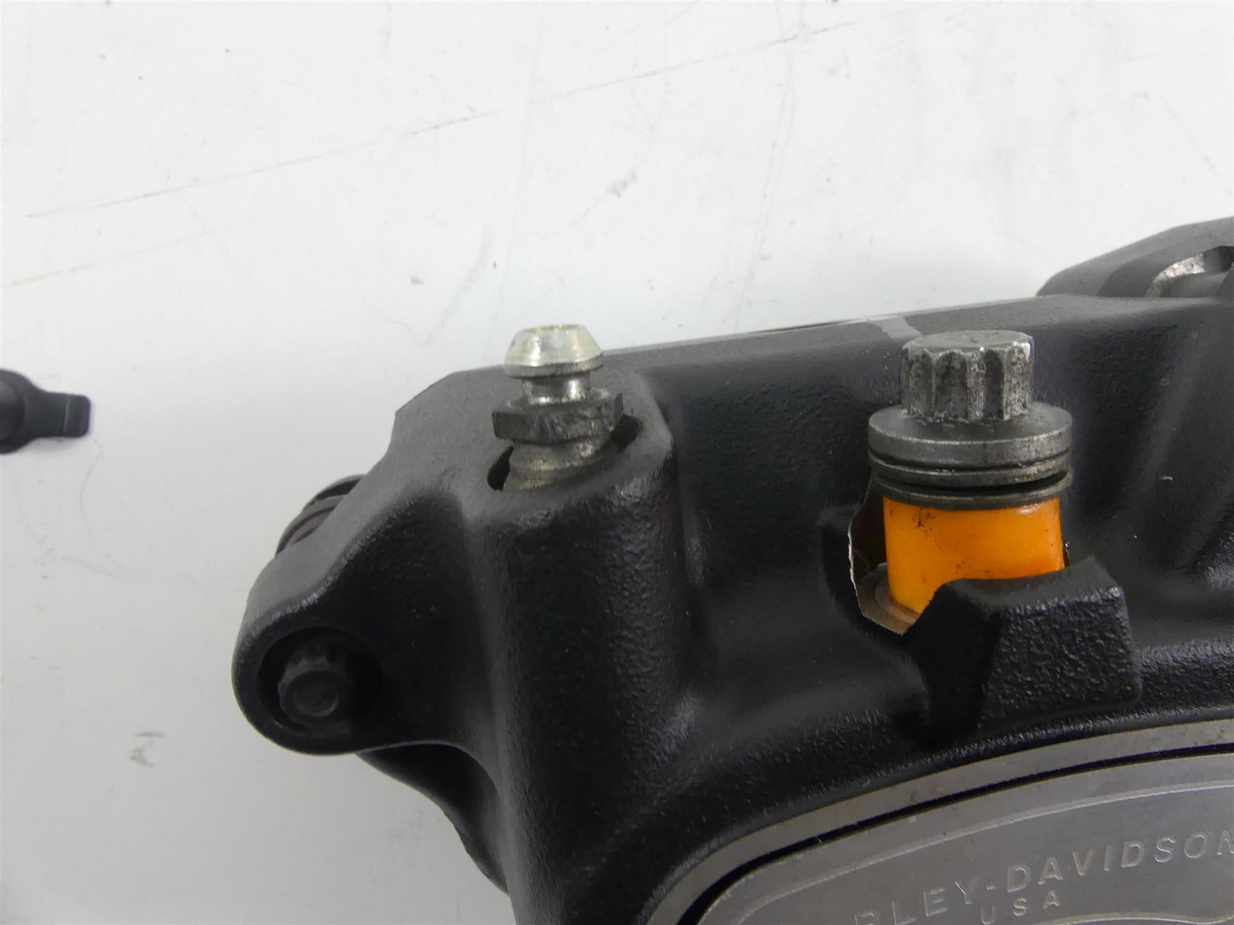 2014 Harley FXDF Dyna Fat Bob Rear Brake Caliper + 25mm Bracket 40908-08 {{ shop.shopifyCountryName }} - Mototech271