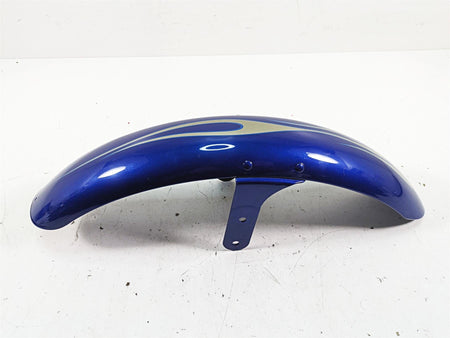 2009 Harley FXCWC Softail Rocker C Front Fender Flame Blue Pearl Deluxe 60158-08 {{ shop.shopifyCountryName }} - Mototech271