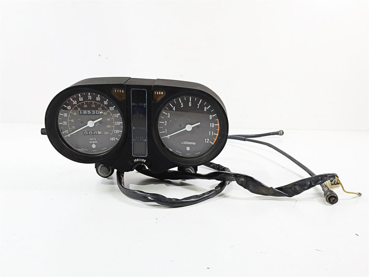 1978 Suzuki GS550 E Gauges Instrument Cluster 18K Set 34100-47032 34100-47034 {{ shop.shopifyCountryName }} - Mototech271