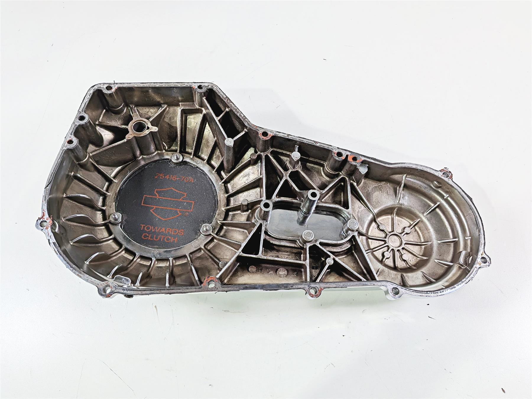 1996 Harley FLSTC Softail Heritage Chrome Outer Primary Clutch Cover 60506-95 {{ shop.shopifyCountryName }} - Mototech271