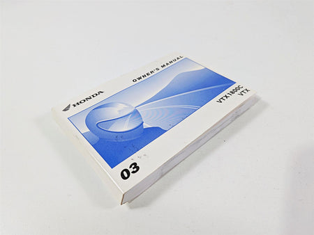 2003 Honda V-Twin VTX1800 C Owners Manual Booklet 00X31-MCH-6100 {{ shop.shopifyCountryName }} - Mototech271