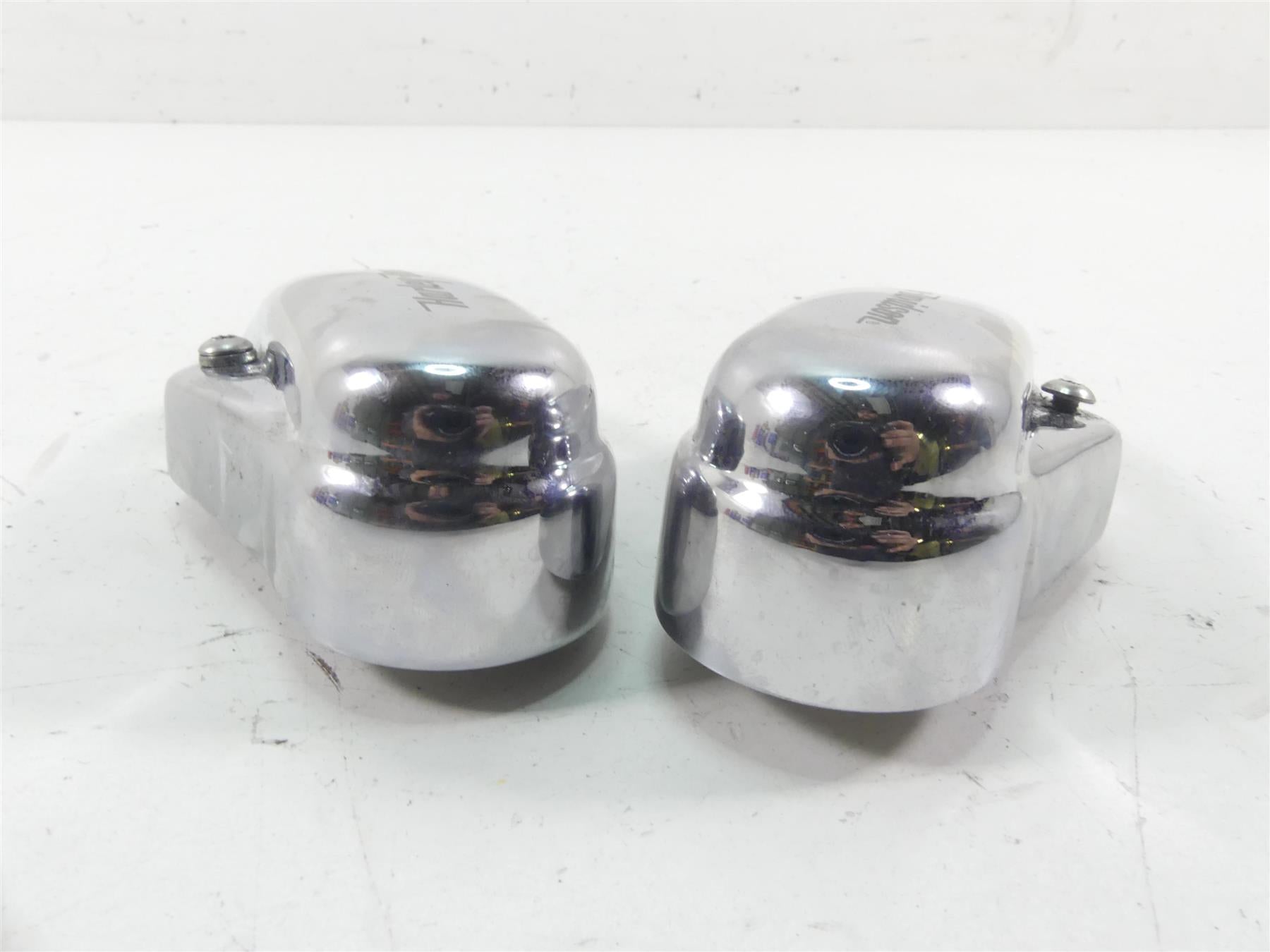 2004 Harley Softail FXSTD SE CVO Deuce Rear Chrome Axle Nut Covers 44500-03B {{ shop.shopifyCountryName }} - Mototech271