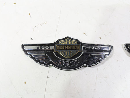 2003 Harley Softail FXSTDI Deuce 100th Fuel Tank Emblem Set 62236-03 62237-03 {{ shop.shopifyCountryName }} - Mototech271