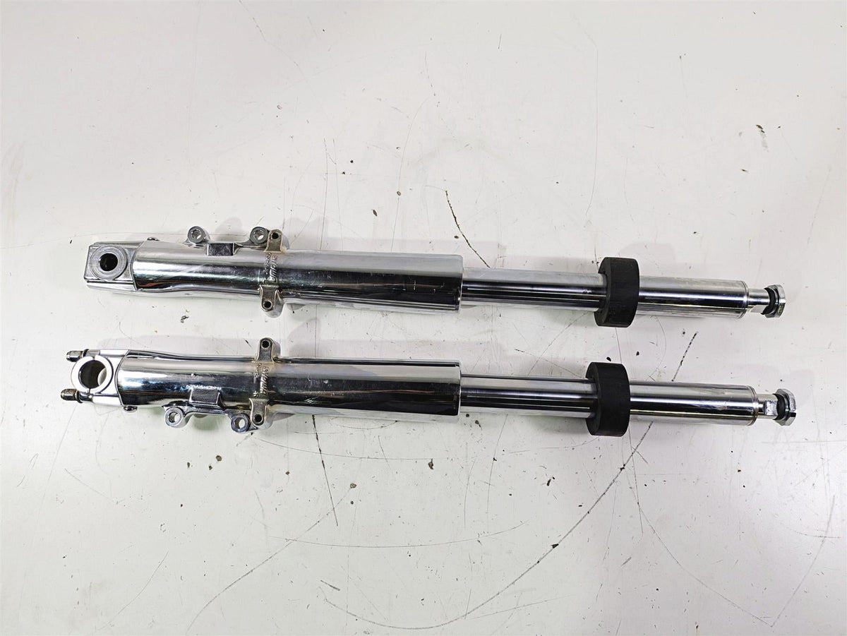 2003 Harley Touring FLHTCUI E-Glide 100th Chrome Front Fork Legs 41mm 46495-02A {{ shop.shopifyCountryName }} - Mototech271