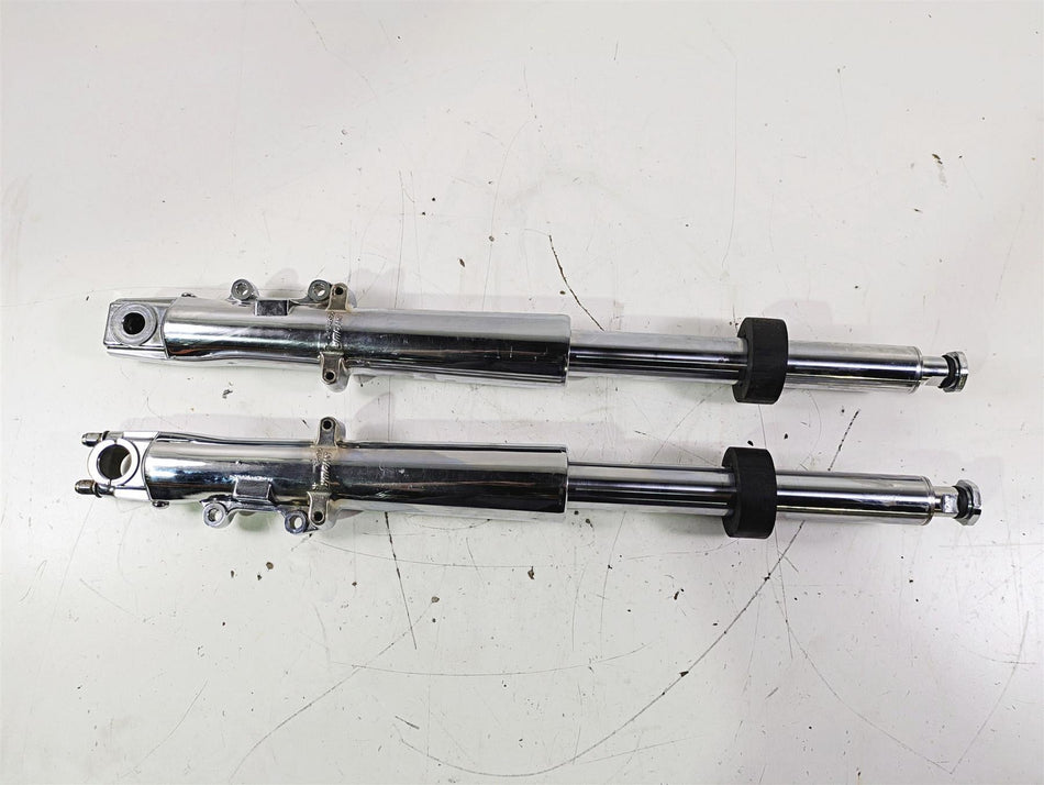 2003 Harley Touring FLHTCUI E-Glide 100th Chrome Front Fork Legs 41mm 46495-02A {{ shop.shopifyCountryName }} - Mototech271