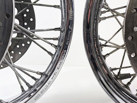 2007 Yamaha XVS1100 V-Star Custom 18x2.15 15x4.5 Front Rear Spoke Wheel Rim Set 94421-18614 {{ shop.shopifyCountryName }} - Mototech271