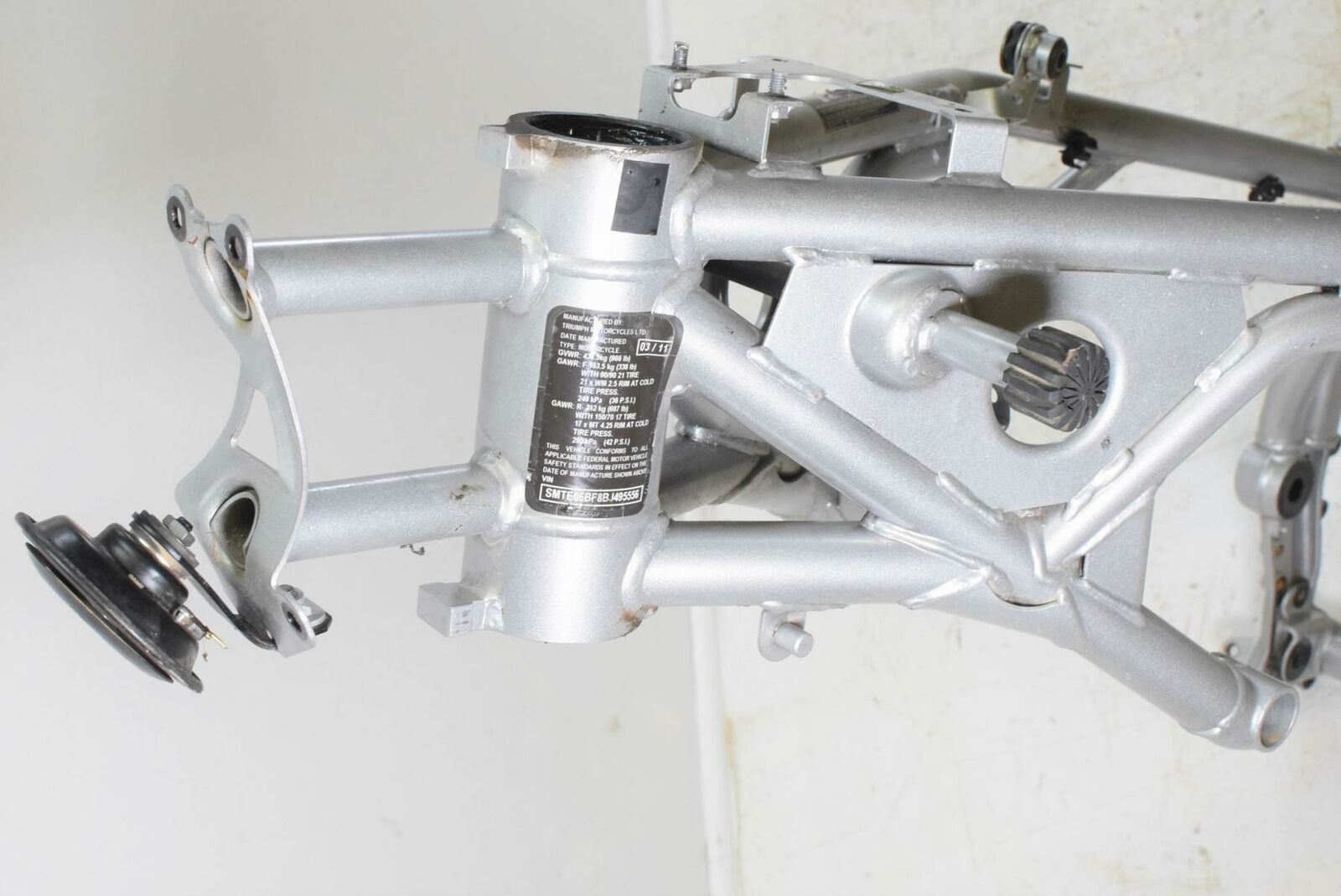 2011 Triumph Tiger 800XC 800 ABS Main Frame Chassis Straight Slvg T2071257 {{ shop.shopifyCountryName }} - Mototech271