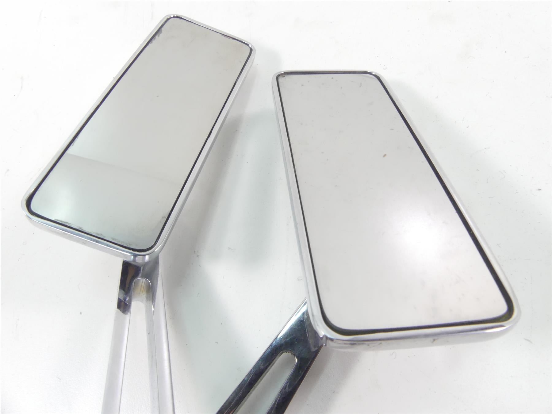 1999 Harley FXSTS Softail Springer Chrome Rectangle Rear View Mirror Billet Set {{ shop.shopifyCountryName }} - Mototech271