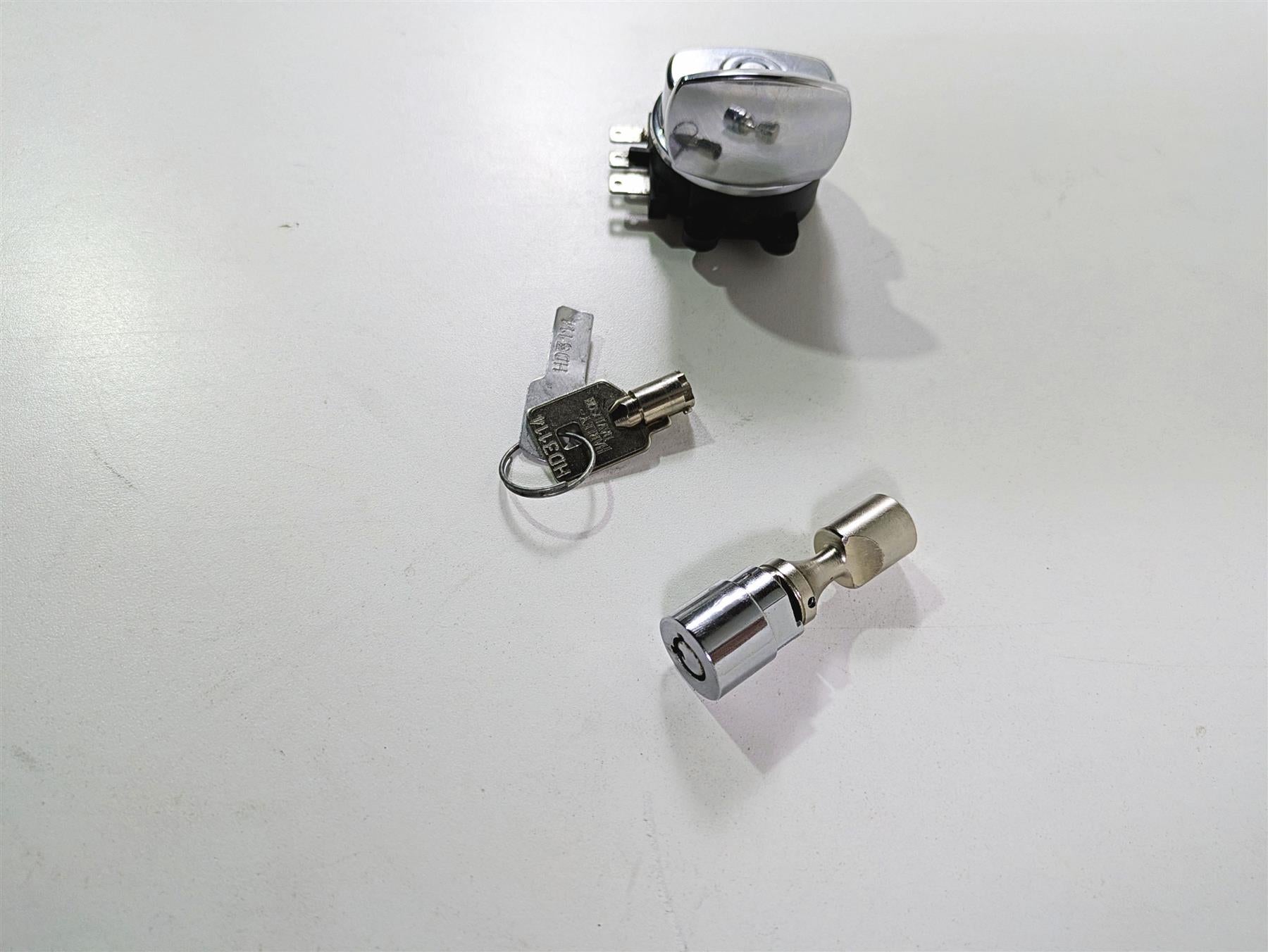 2009 Harley FLSTSB Cross Bones Ignition Switch Key Fork Lock Set 71450-04 {{ shop.shopifyCountryName }} - Mototech271