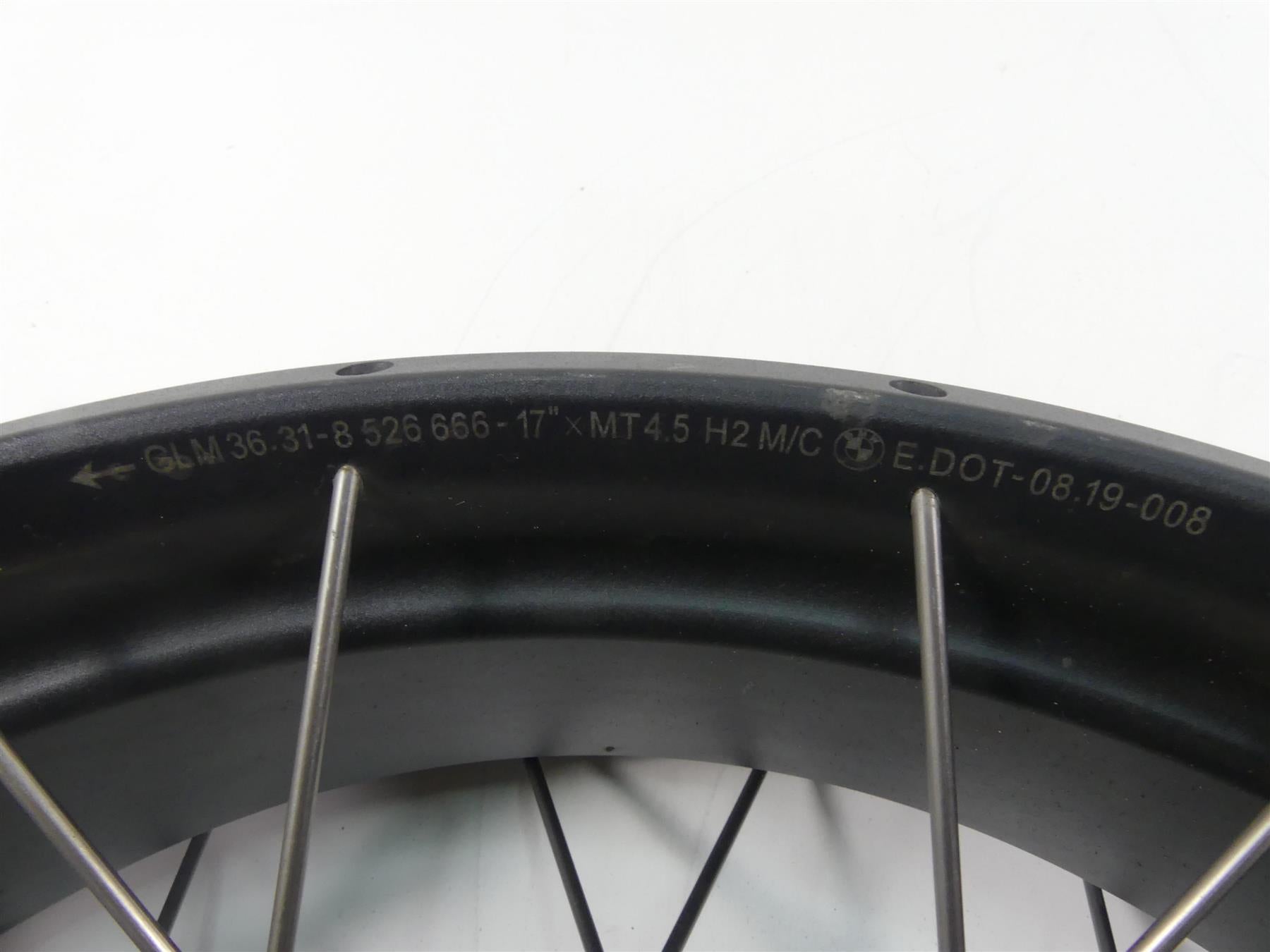 2019 BMW R1250GS K50 Rear Wheel Rim 17x4.5 Spoke Straight 36318526651 {{ shop.shopifyCountryName }} - Mototech271