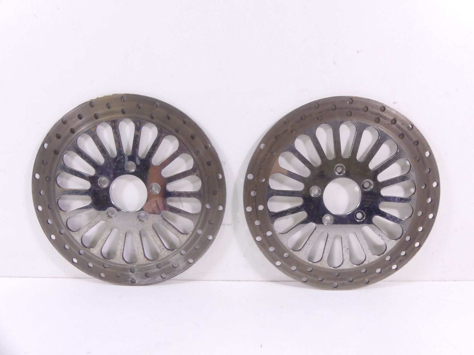2009 Harley Touring FLHRC Road King Front Brake Disc Rotor Set 41808-08 41809-08