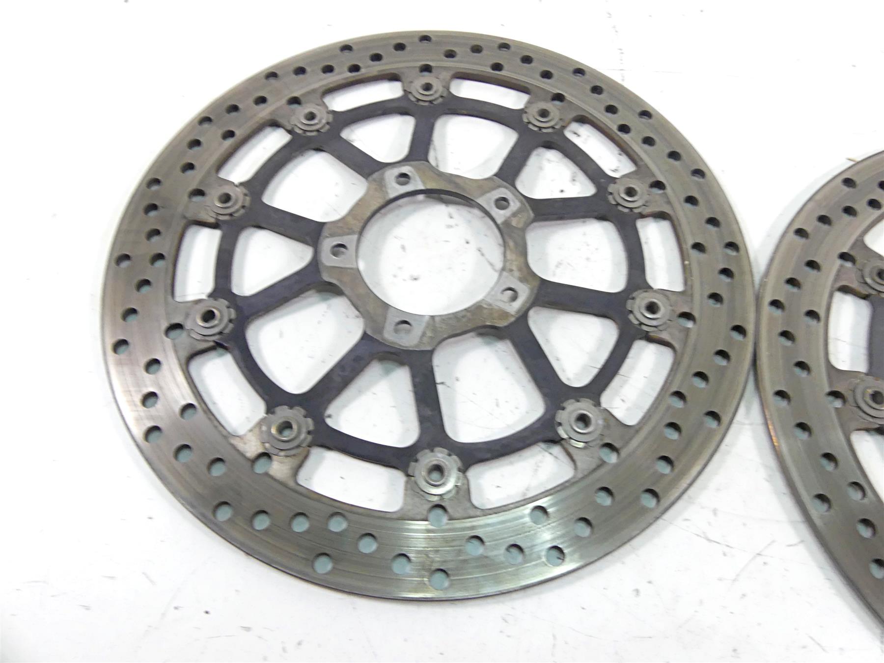 2013 Ducati Diavel Red Front Brembo Brake Disc Rotor Set 49241011A {{ shop.shopifyCountryName }} - Mototech271