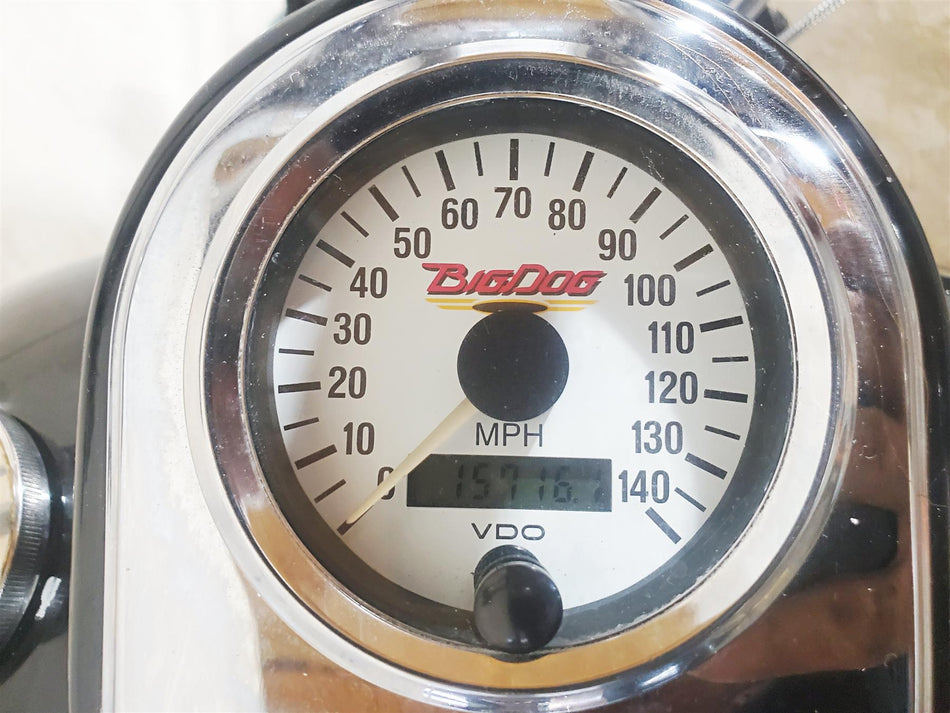 2002 Big Dog Pitbull Speedometer Gauge & Mount Tank Panel Set 15K {{ shop.shopifyCountryName }} - Mototech271