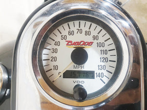 2002 Big Dog Pitbull Speedometer Gauge & Mount Tank Panel Set 15K