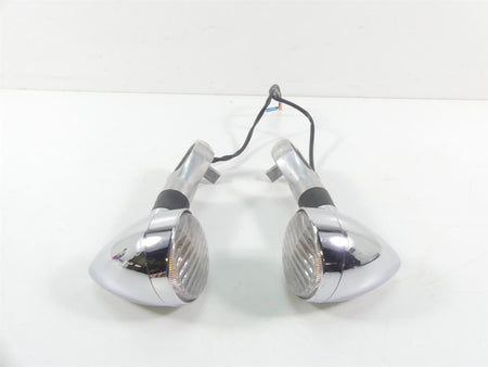 2007 Honda VTX1800 T1 Front Chrome Blinker Turn Signal & Clamp Set 33400-MCV-R11 {{ shop.shopifyCountryName }} - Mototech271