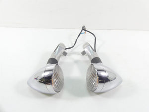 2007 Honda VTX1800 T1 Front Chrome Blinker Turn Signal & Clamp Set 33400-MCV-R11 | Mototech271