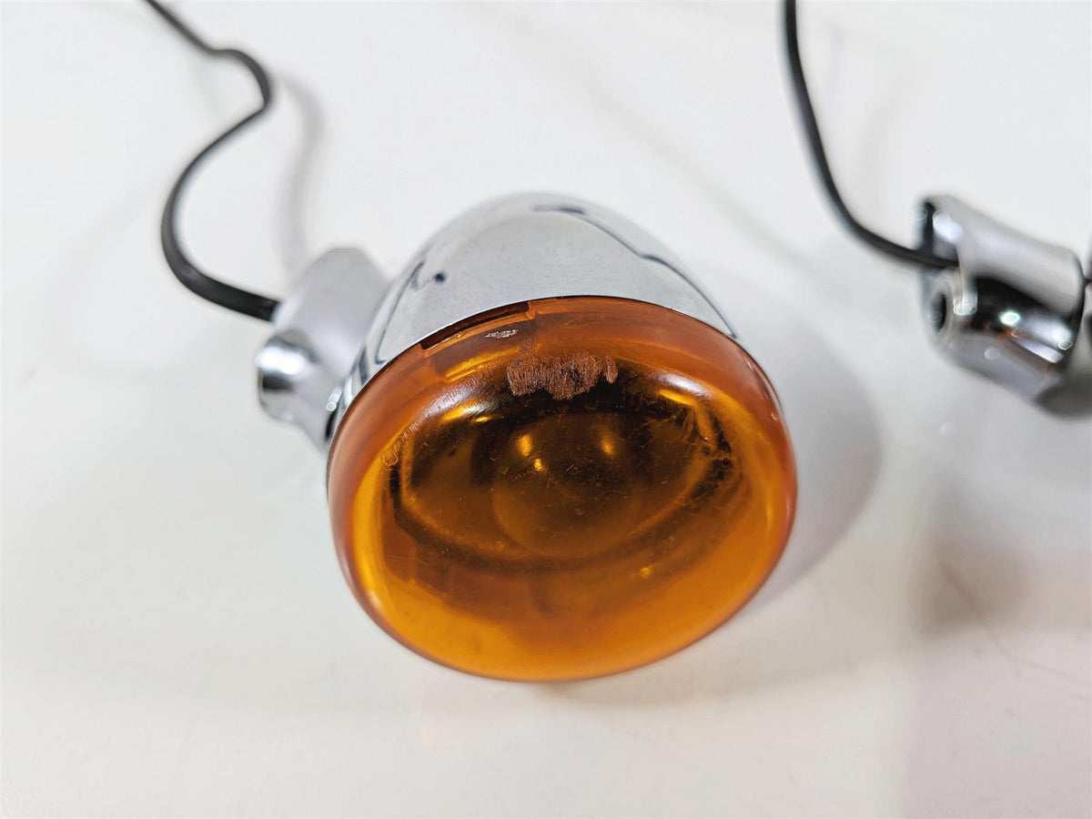 2011 Harley FXDF Dyna Fat Bob Rear Chrome Blinker Turn Signal Set 68977-00 {{ shop.shopifyCountryName }} - Mototech271