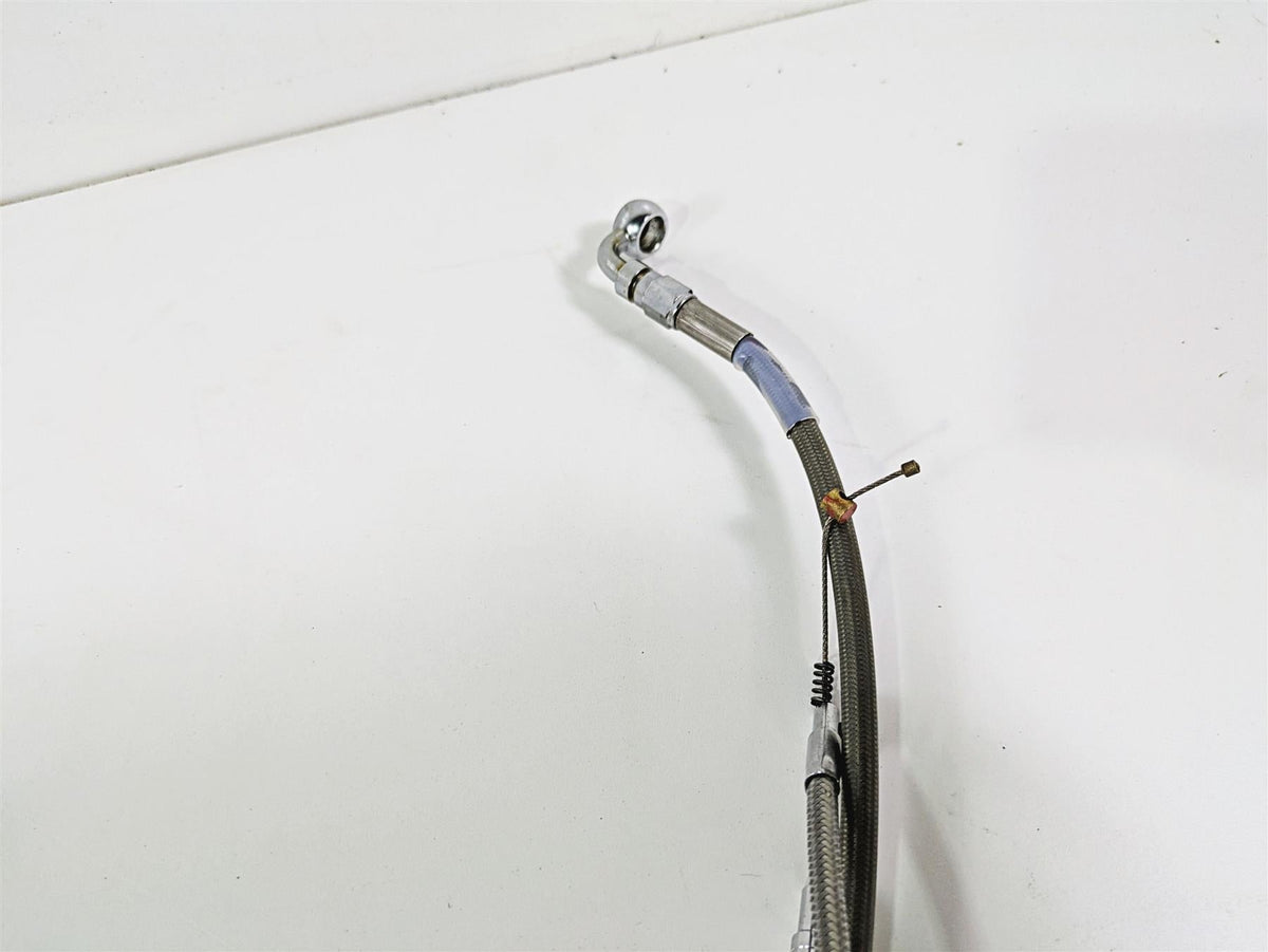 2009 Harley FLSTSB Cross Bones Extended Brake Line Throttle Cable Set 15" {{ shop.shopifyCountryName }} - Mototech271
