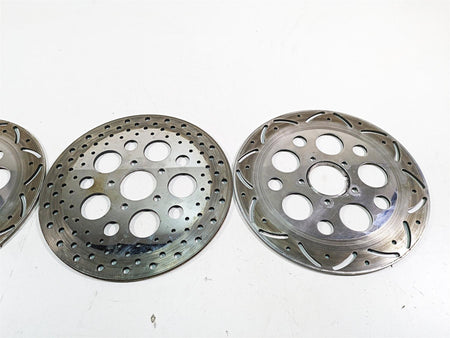 00-07 Harley Davidson Touring Electra Glide Aftermarket Chrome Front Rear Brake Rotor Disc Set {{ shop.shopifyCountryName }} - Mototech271
