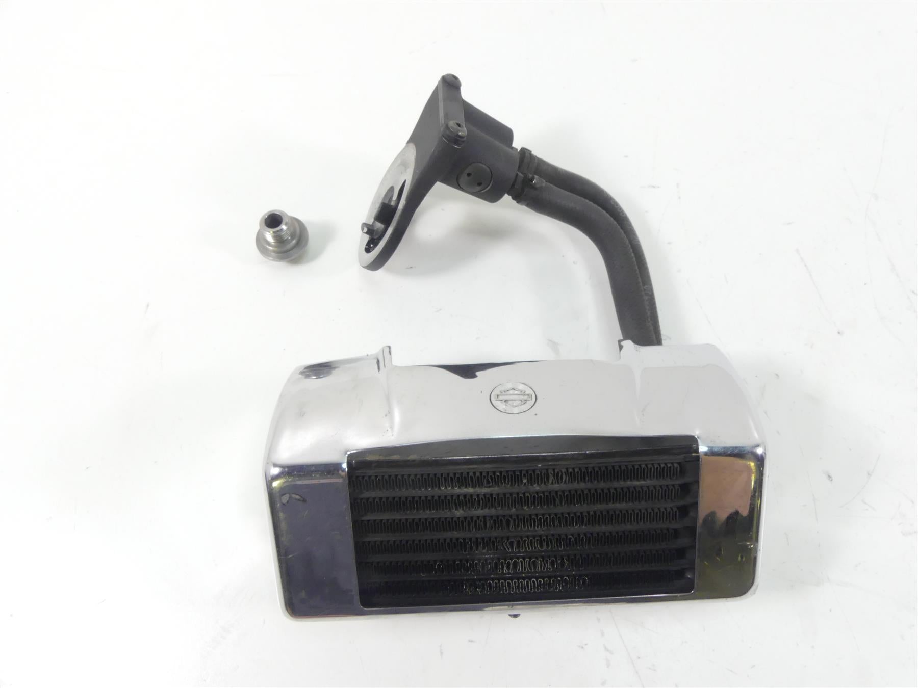 2007 Harley Touring FLHR SE CVO Road King Oil Cooler Radiator + Adapter 63068-07 {{ shop.shopifyCountryName }} - Mototech271