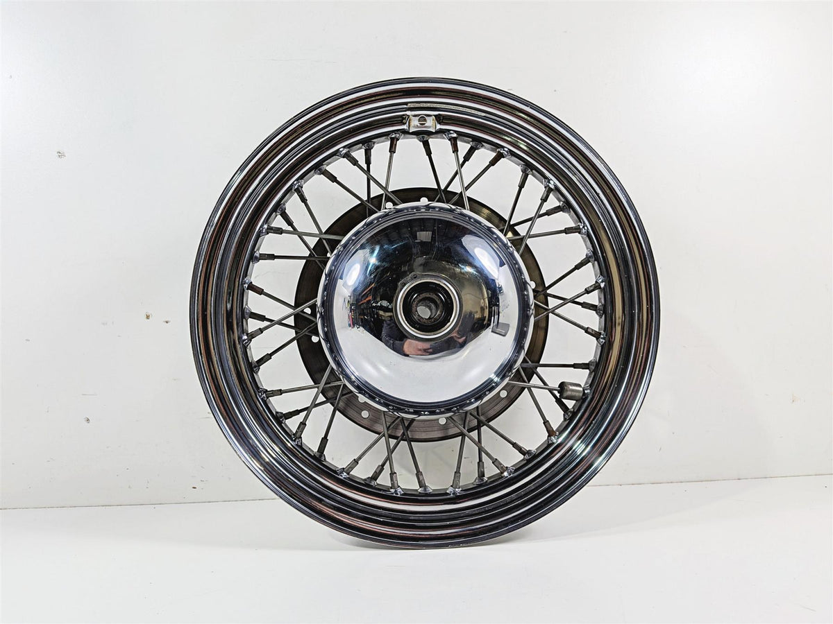 1996 Harley FLSTC Softail Heritage Front Wheel Rim Rotor & Cover 16x3 43005-86 {{ shop.shopifyCountryName }} - Mototech271