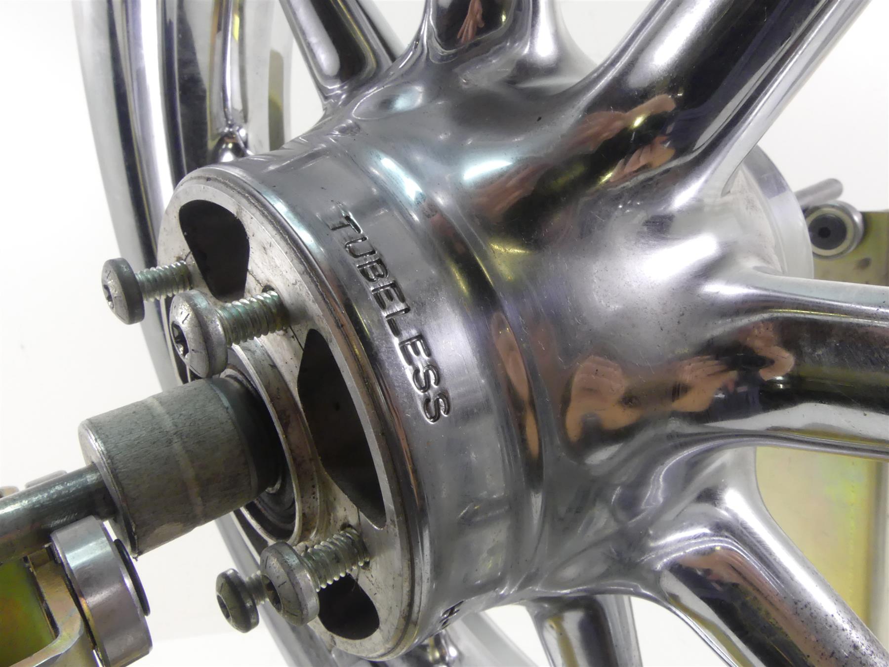 2007 Harley FLHTCU SE CVO Electra Glide Front 9 Spoke Chrome Wheel 16x3 43539-08 {{ shop.shopifyCountryName }} - Mototech271