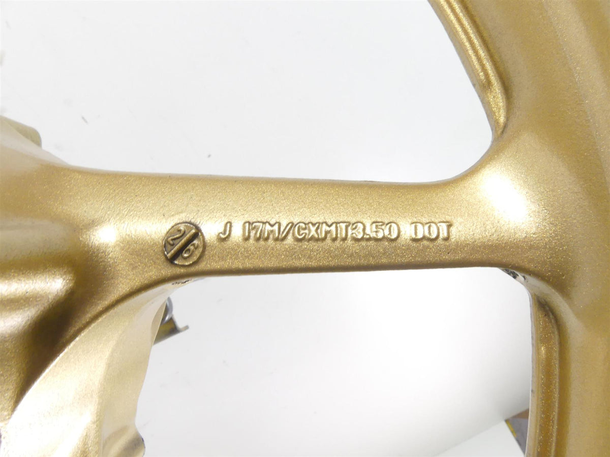 2008 Yamaha FZ1 Fazer Straight Golden Front Wheel Rim 17x3.5 5VY-25168-00-8L {{ shop.shopifyCountryName }} - Mototech271