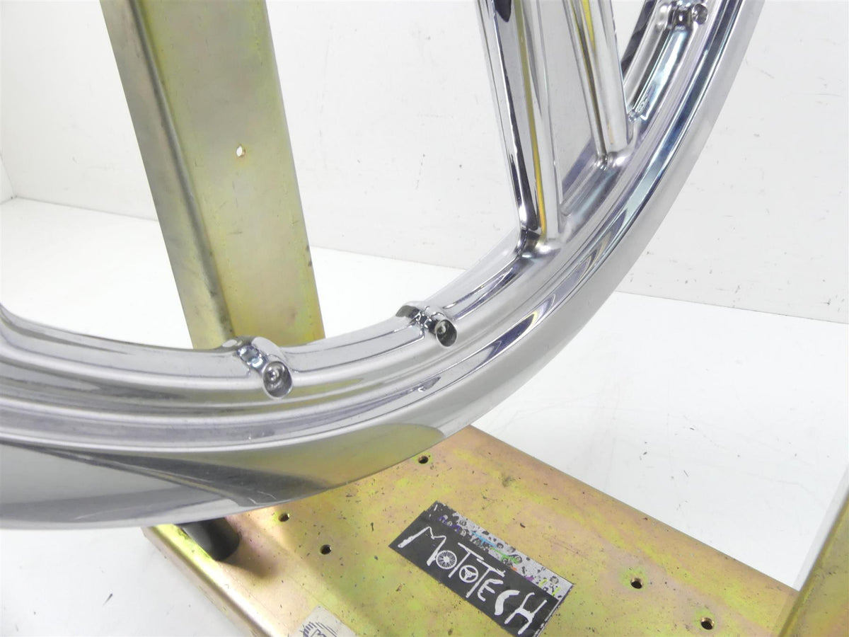2004 Harley Softail FXSTD SE CVO Deuce Front Chrome Wheel Rim 21x2.15 44624-03 {{ shop.shopifyCountryName }} - Mototech271