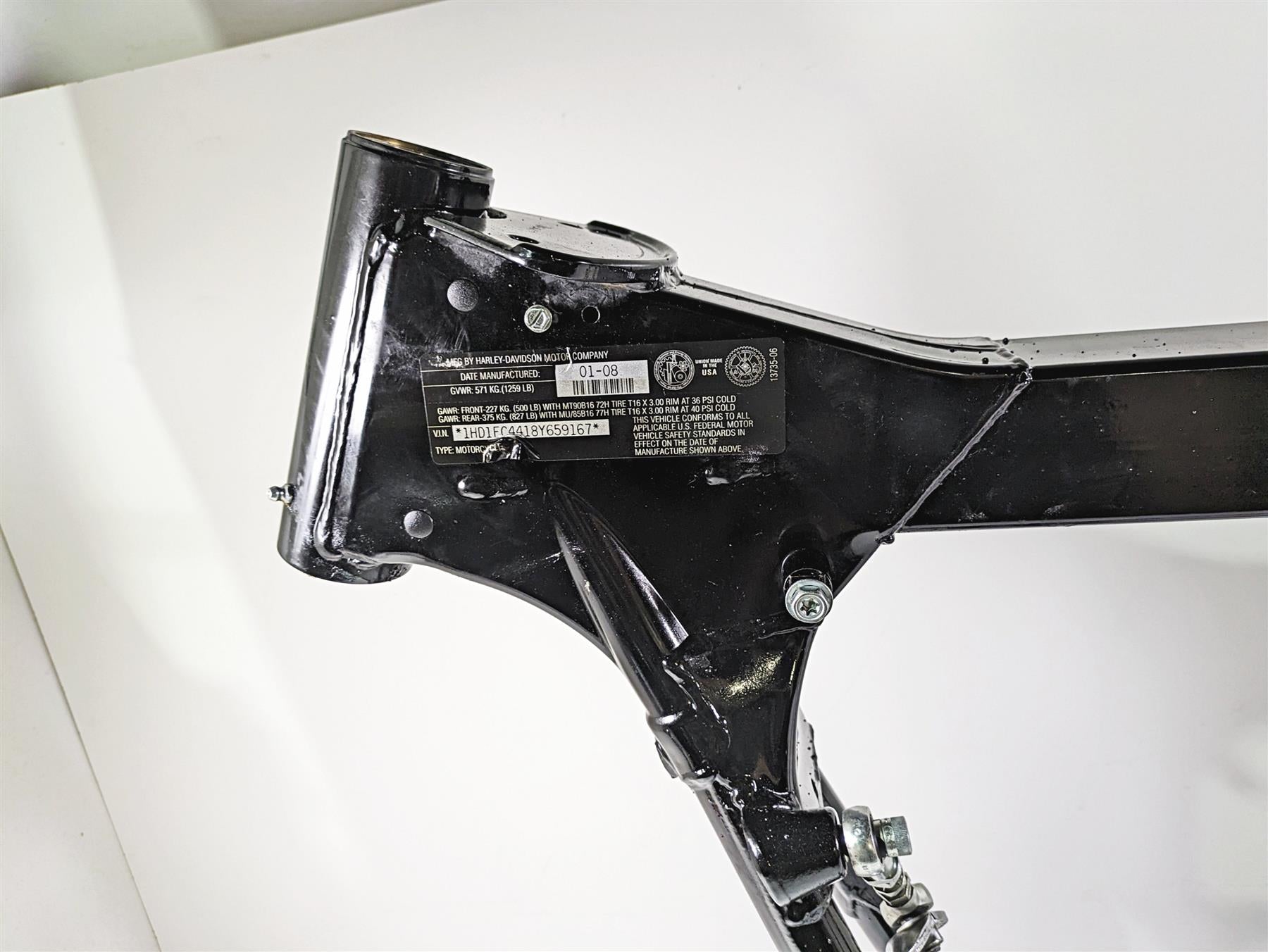 2008 Harley Touring FLHTCU E-Glide 105TH Straight Main Frame Chassis With Clean North Dakota Title47900-08BHP {{ shop.shopifyCountryName }} - Mototech271