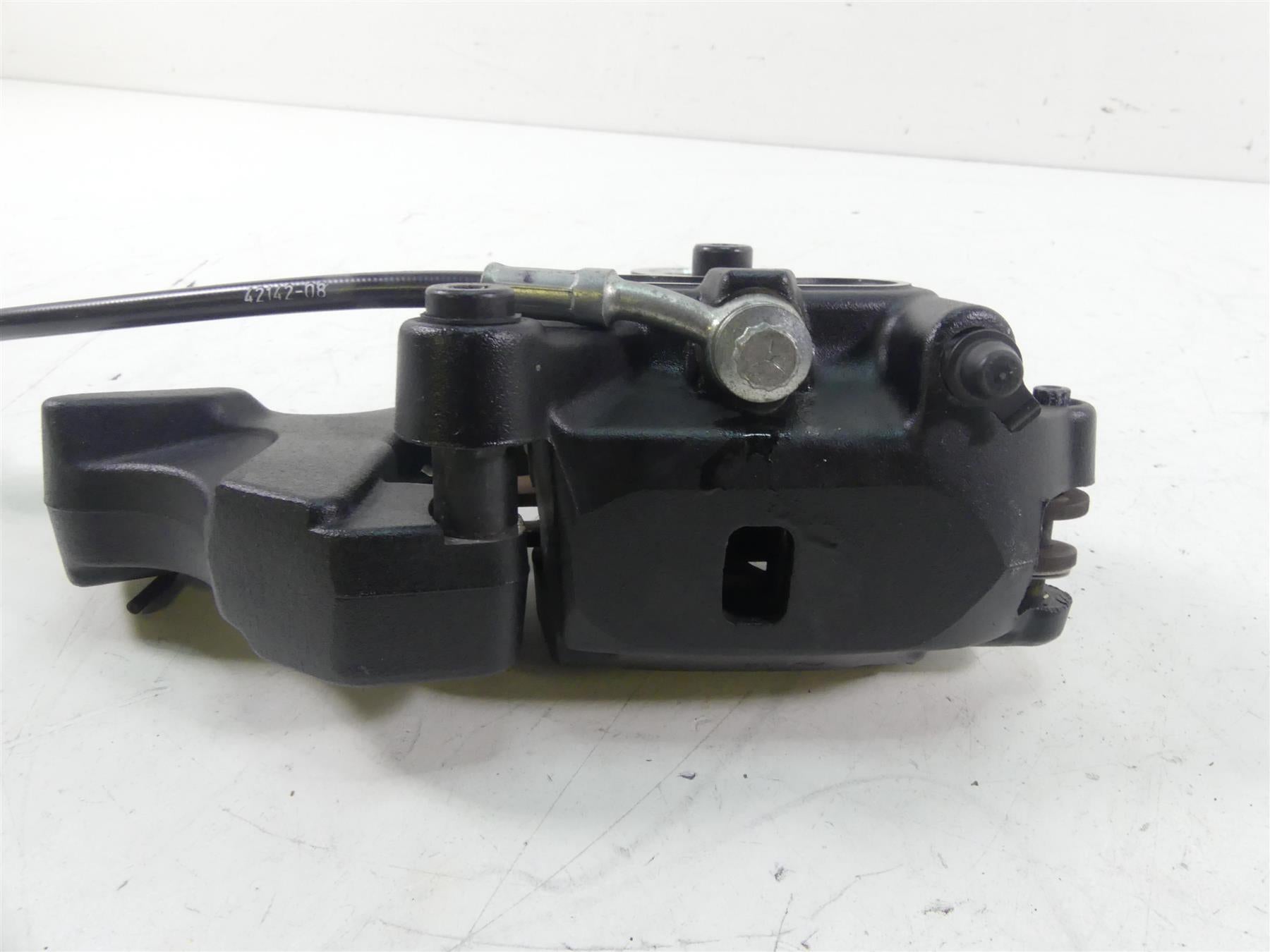 2009 Harley FXDF Dyna Fat Bob Rear Brake Caliper & Bracket for 25mm Axl 40908-08 {{ shop.shopifyCountryName }} - Mototech271