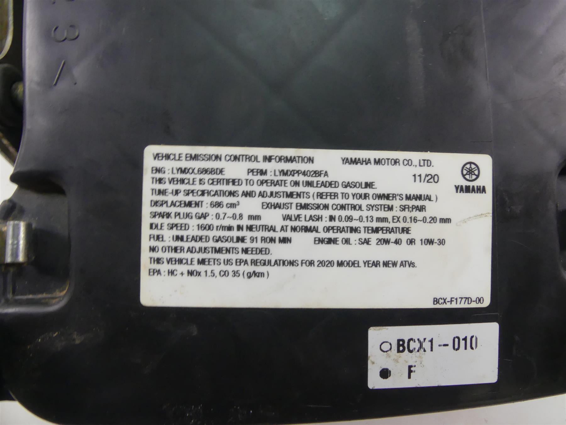 2020 Yamaha YFM 700 Raptor Air Box Cleaner Breather Filter 1S3-14411-00-00 {{ shop.shopifyCountryName }} - Mototech271